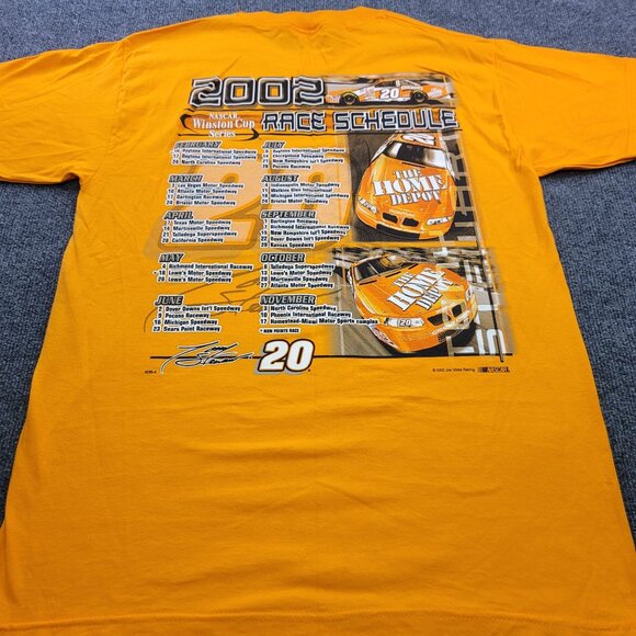 Vintage 2002 Tony Stewart NASCAR T-Shirt Large Competitors View Cotton USA - Picture 2 of 6